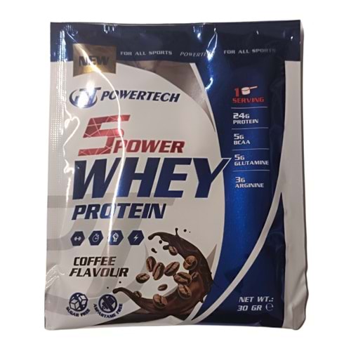 PowerTech 5Power Whey Protein 30gr1 Adet - KAHVE