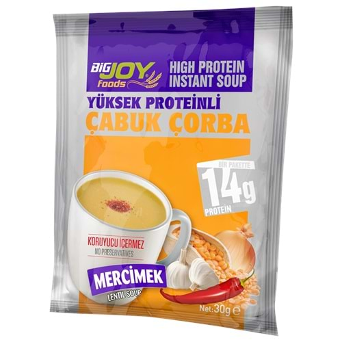 Bigjoy Yüksek Proteinli Çorba Mercimek 30g