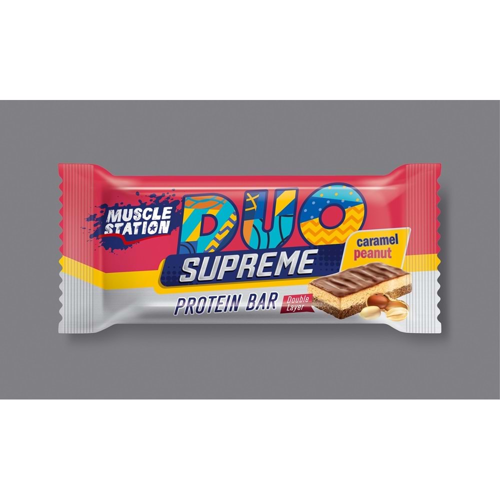 Muscle Station DUO Supreme Protein bar 35g Caramel&Peanut