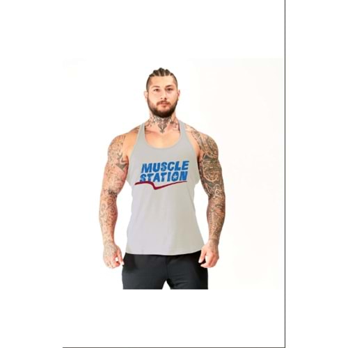 Muscle Station Gymbro Atlet - AÇIK GRİ - L