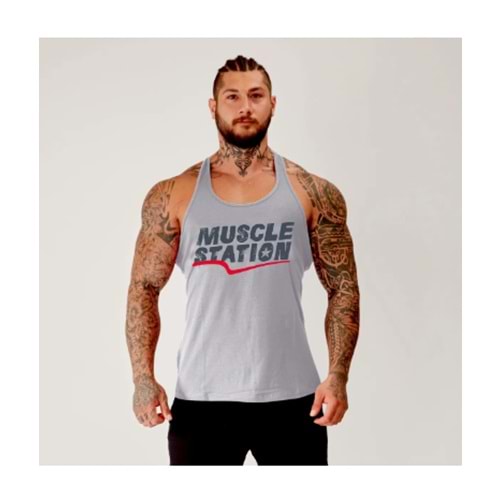 Muscle Station Gymbro Atlet - GRİ - L