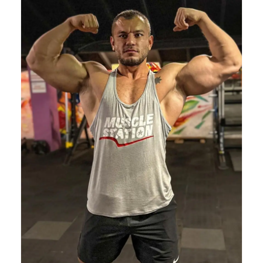 Muscle Station Gymbro Atlet KOYU GRİ XXL