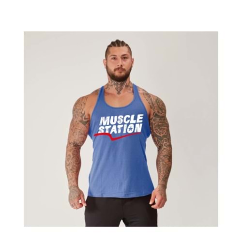 Muscle Station Gymbro Atlet - SOFT MAVİ - XL