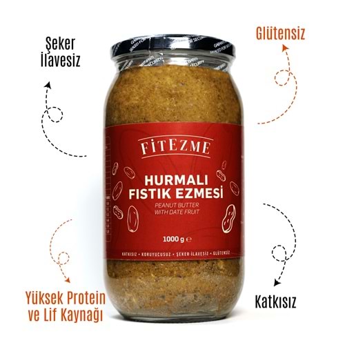 FİTEZME Hurmalı Fıstık Ezmesi 1000g