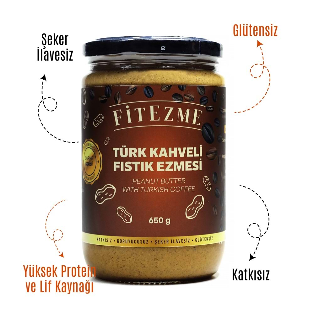 FİTEZME Türk Kahveli Fıstık Ezmesi 650g