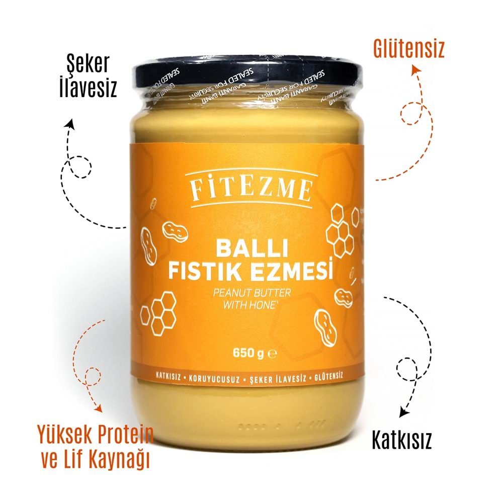 FİTEZME Ballı Fıstık Ezmesi 650g