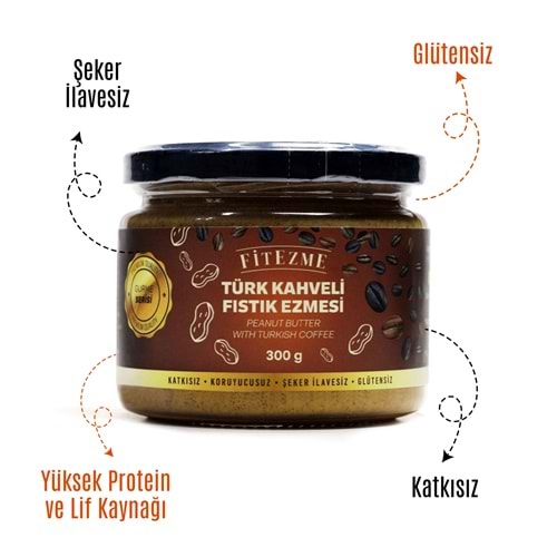 FİTEZME Türk Kahveli Fıstık Ezmesi 300g