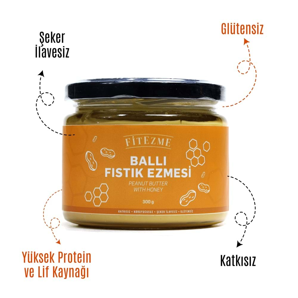 FİTEZME Ballı Fıstık Ezmesi 300g