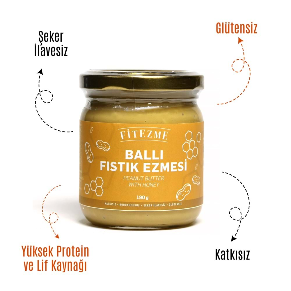 FİTEZME Ballı Fıstık Ezmesi 190g