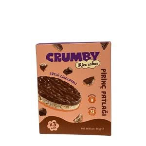 CRUMBY Pirinç Patlağı 3 Ad. x 45 gr Sütlü Çikolatalı