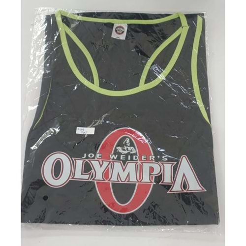 Joe Weıders OLYMPIA Baskılı Erkek Fitness Sporcu Atleti - SİYAH - M