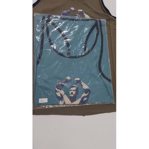 CBUM Baskılı Erkek Fitness Sporcu Atleti - Petrol Yeşili - XXL