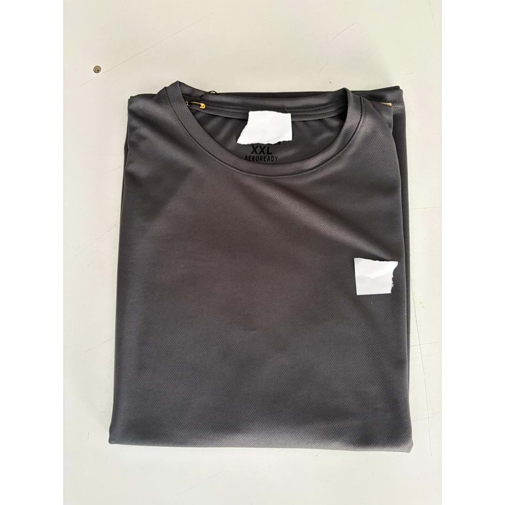 Polyester Suprem Sıfır kol T-shırt - GRİ - S