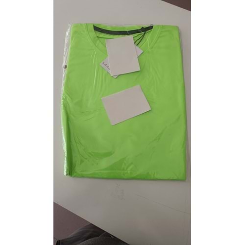 Polyester Suprem Sıfır kol T-shırt - Neon Yeşil - M