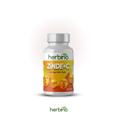 HERBİNA ZİNDE+C VİTAMİN C,ÇİNKO,VİTAMİN D, SELENYUM 60 TABLET