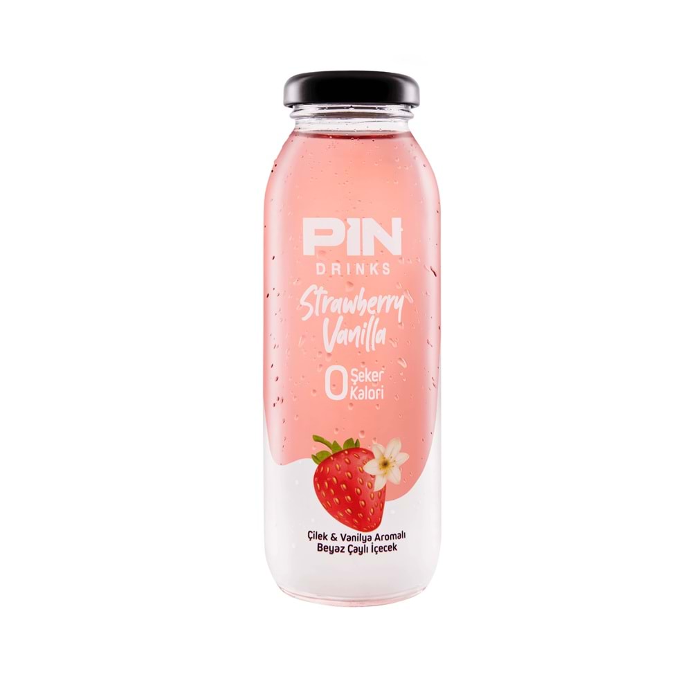 PİN İÇECEK ÇİLEK VANİLYA 250 ML CAM