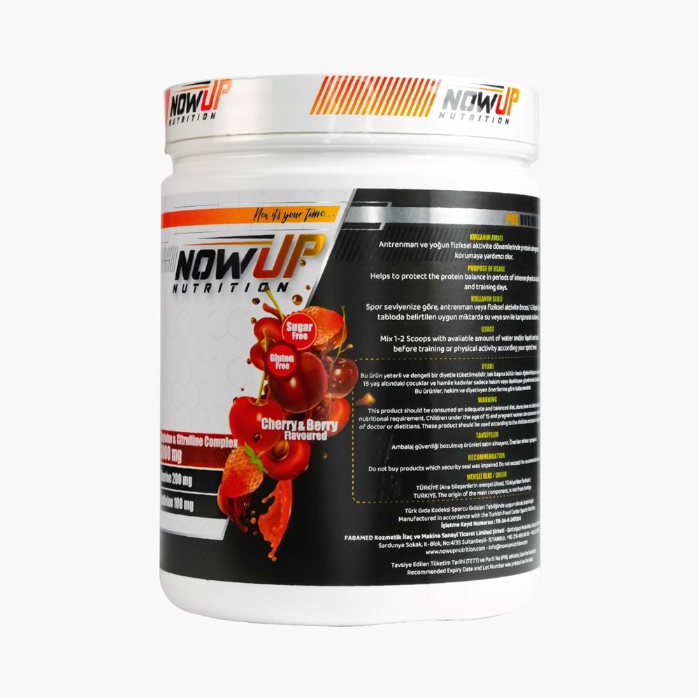 NOW UP Arginine Vişne Çilek 360 G