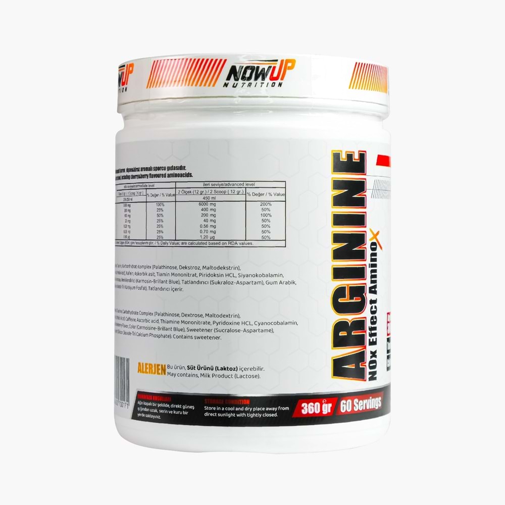 NOW UP Arginine Vişne Çilek 360 G
