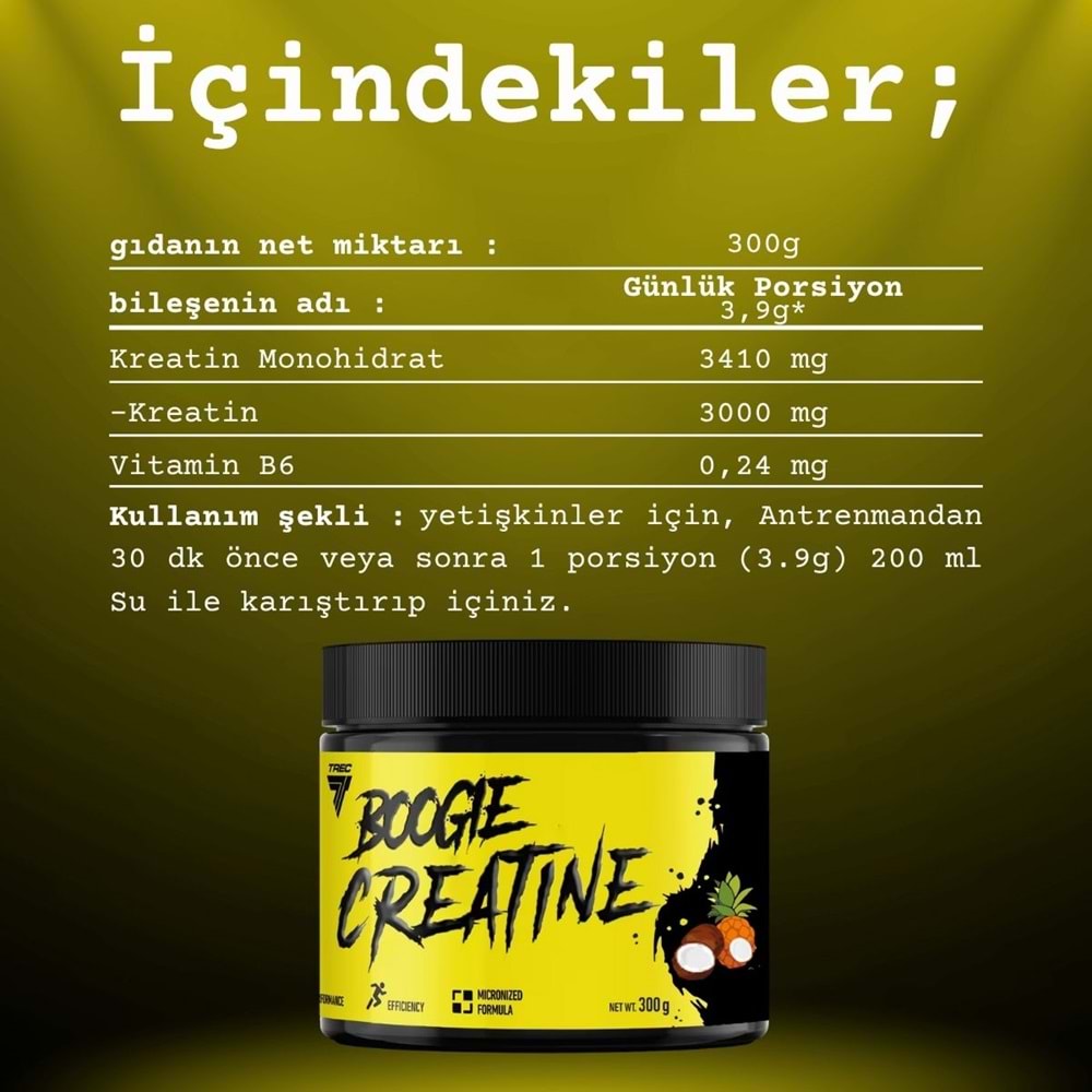 Trec Boogie Creatine 300 Gr Tropıcal Aromalı