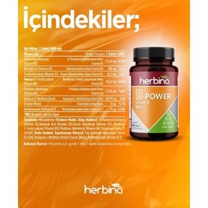HERBİNA B-Power 800 MG KOMPLEKS 60 TABLET