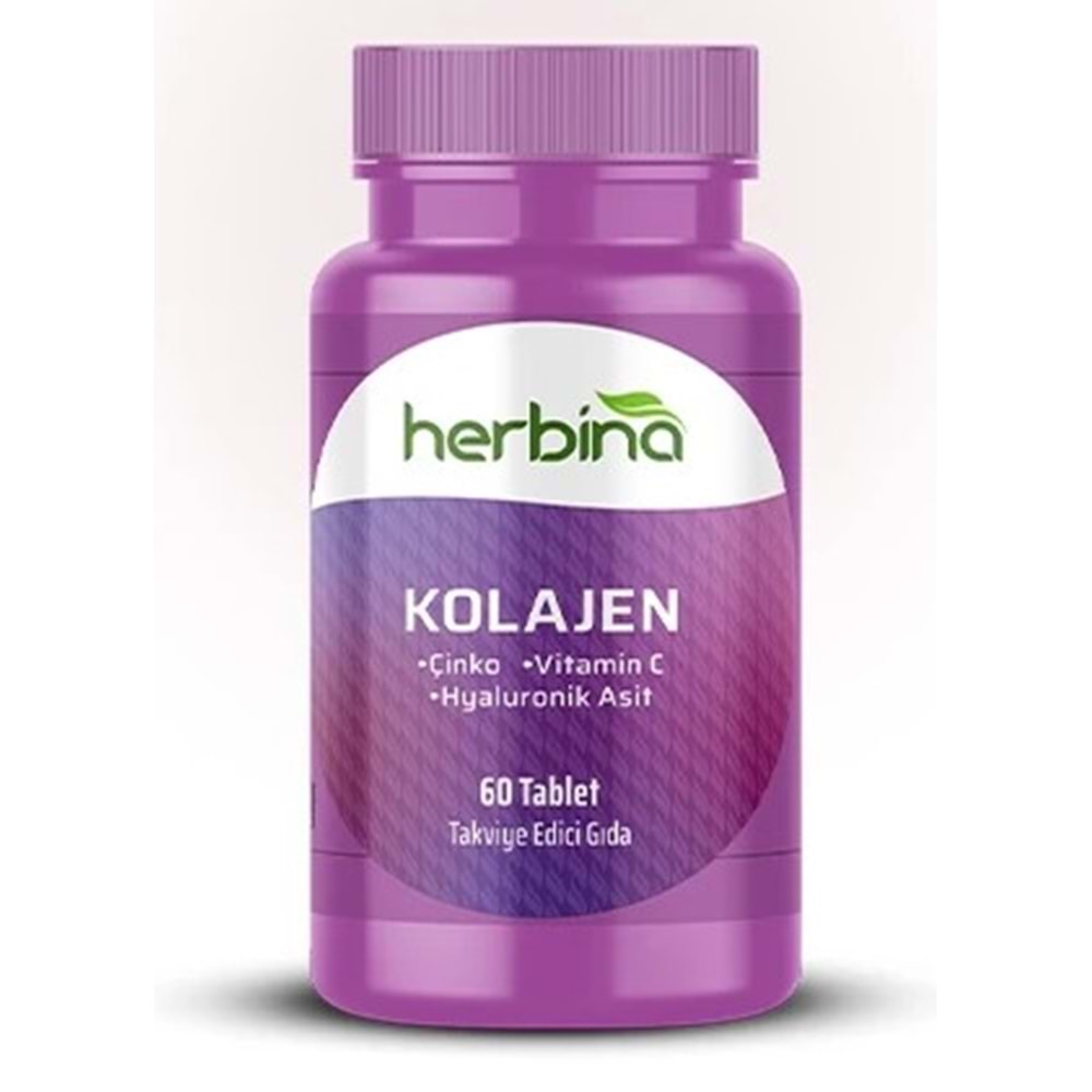 HERBİNA Kolajen Hyaluronik Asit Vitamin C 60 Tablet