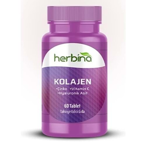 HERBİNA Kolajen Hyaluronik Asit Vitamin C 60 Tablet