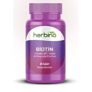 HERBİNA Biotin Horse Tail Extract 30 Tablet