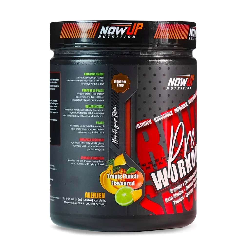 NOW UP RAVO SHOCK PreWorkout 360 G Karışık Meyve