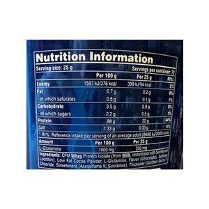 Galvanize Nutrition 100 Isolate Protein 1800 G 72 Servis Belçika Çikolatası