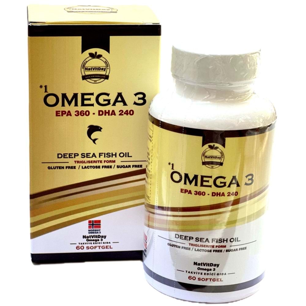 NatVitDay Omega 3 EPA360 DHA240 60 softgel
