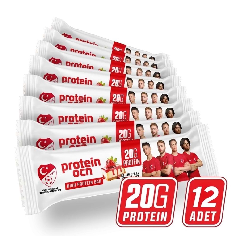 ProteinOcean High Protein Bar 12 Adet 50 gr Çilek Çheescake