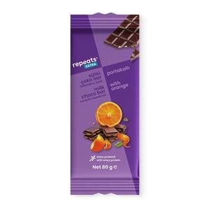 repeats Proteinli Portakallı Sütlü Çoko Bar 80gr X 1 Adet