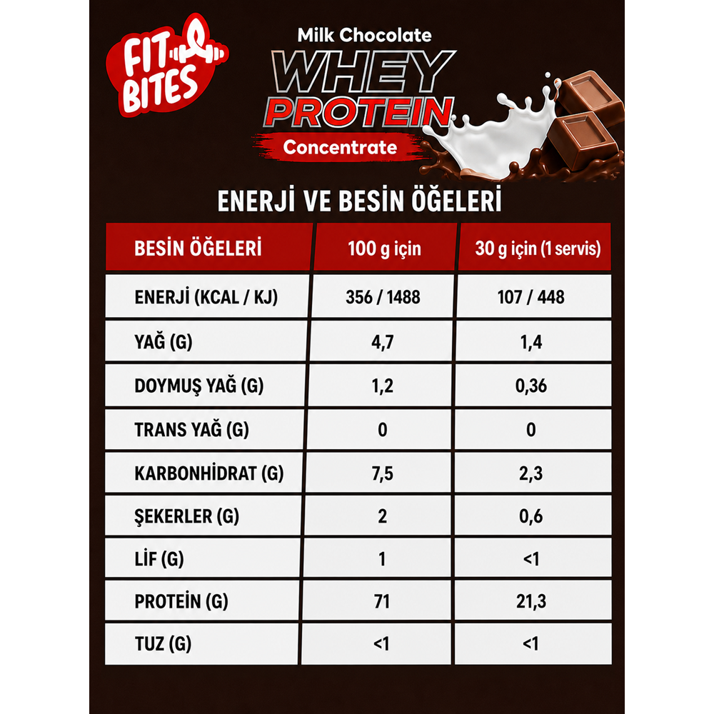 Fit Bites Whey Protein 450g Çikolata