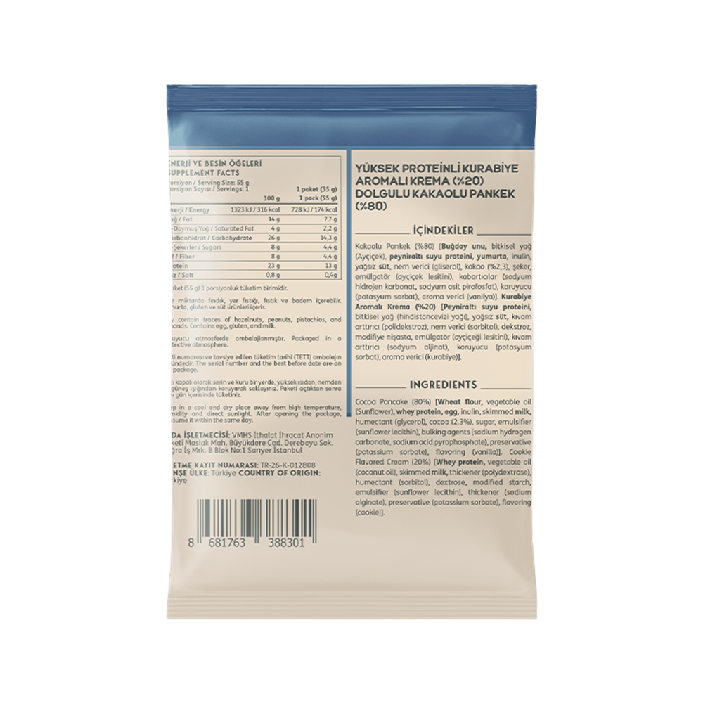 Clean Powders Protein Pancake 55 G X 1 ADET Kurabiye Krema