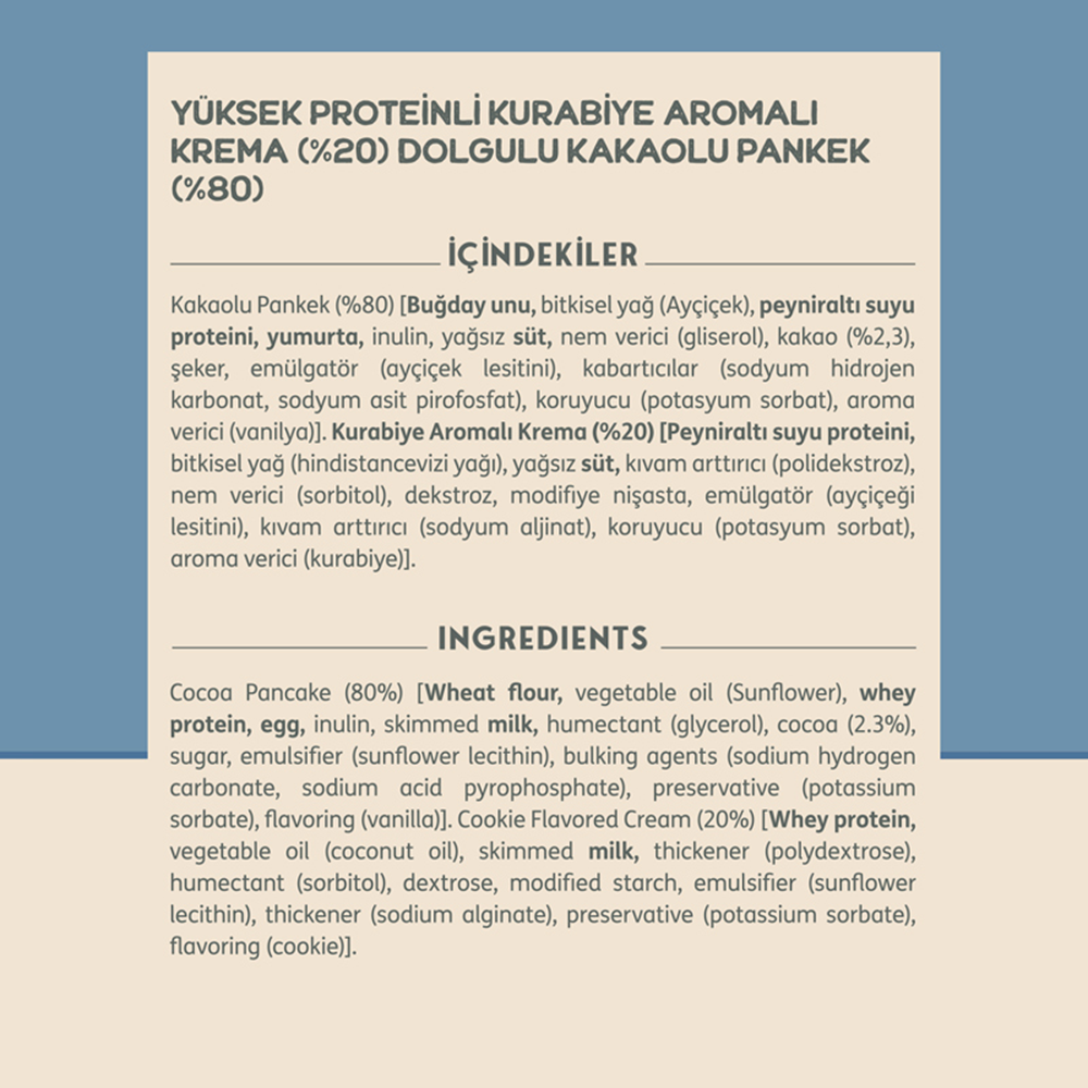 Clean Powders Protein Pancake 55 G X 1 ADET Kurabiye Krema