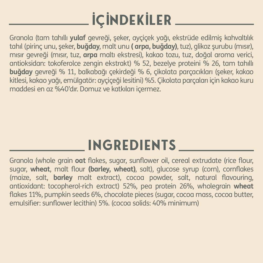 Clean Powders Protein Granola 300g Çikolata