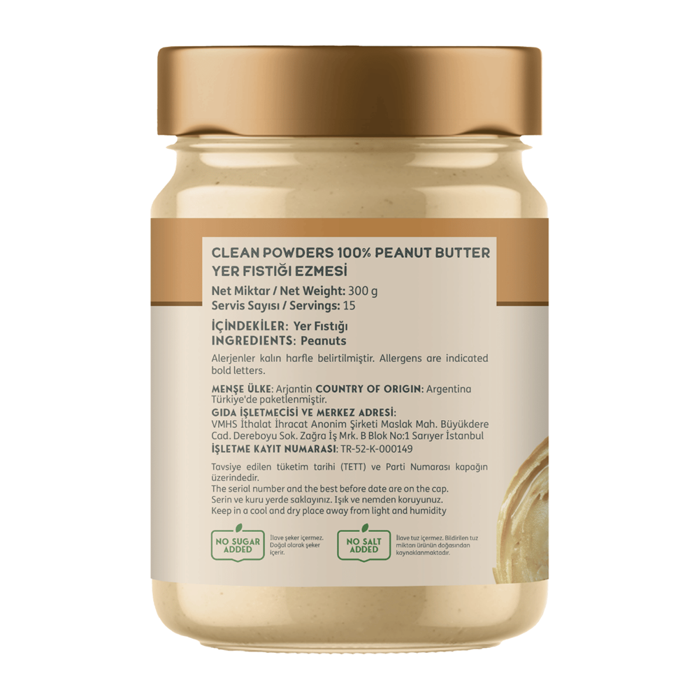 Clean Powders Peanut Butter 300 Gr