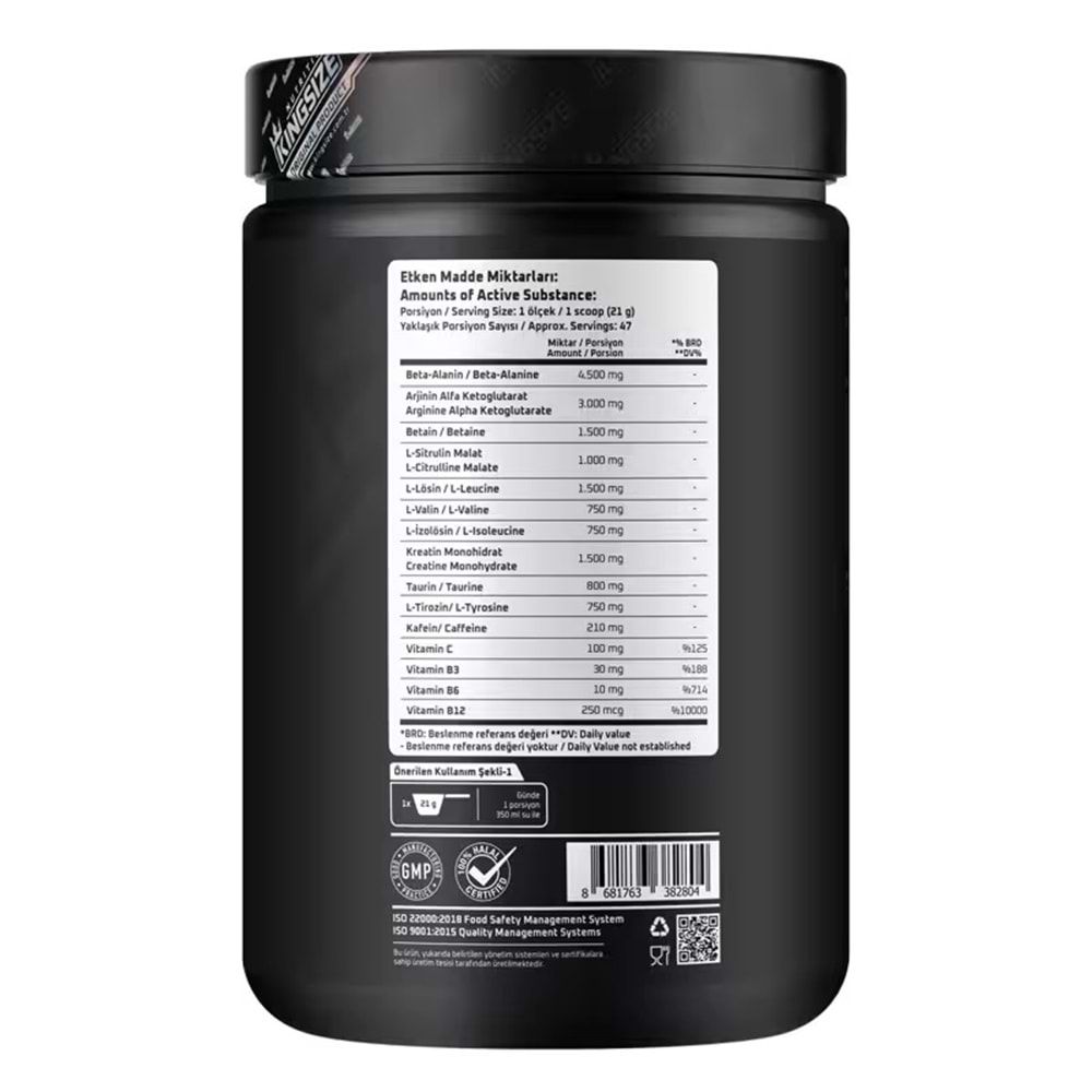 Kingsize Nutrition Beast Mode Limon 1000 G