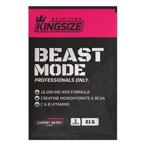 Kingsize Nutrition Beast Mode Kırmızı Meyveler 21 G