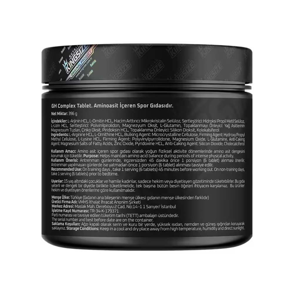 Kingsize Nutrition GH Complex 180 Tablet