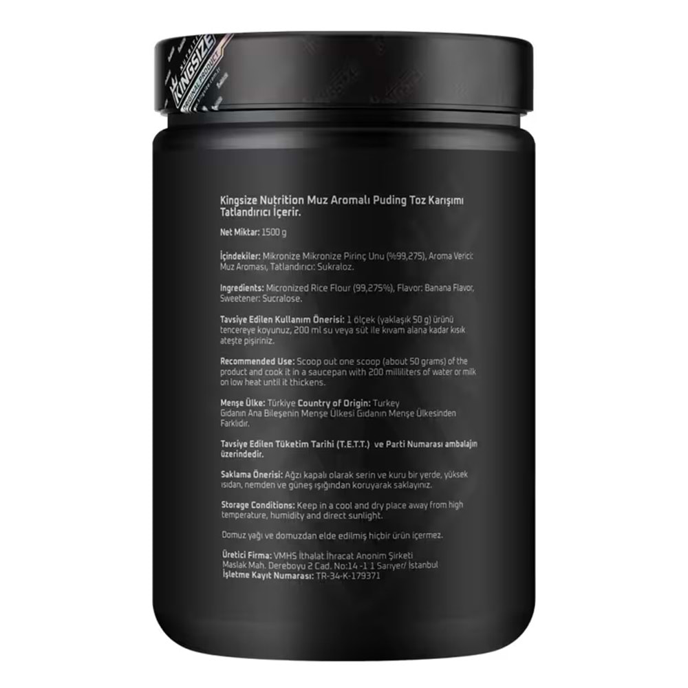 Kingsize Nutrition Rice Pudding Muz 1500 G