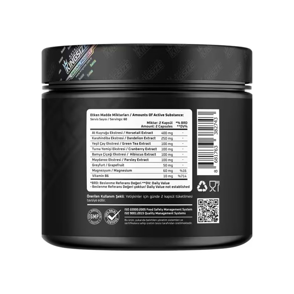 Kingsize Nutrition Wat3r-Out 120 Kapsül